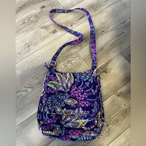 NWOT Vera Bradley Vibrant Purple Patterned Women's Crossbody purse